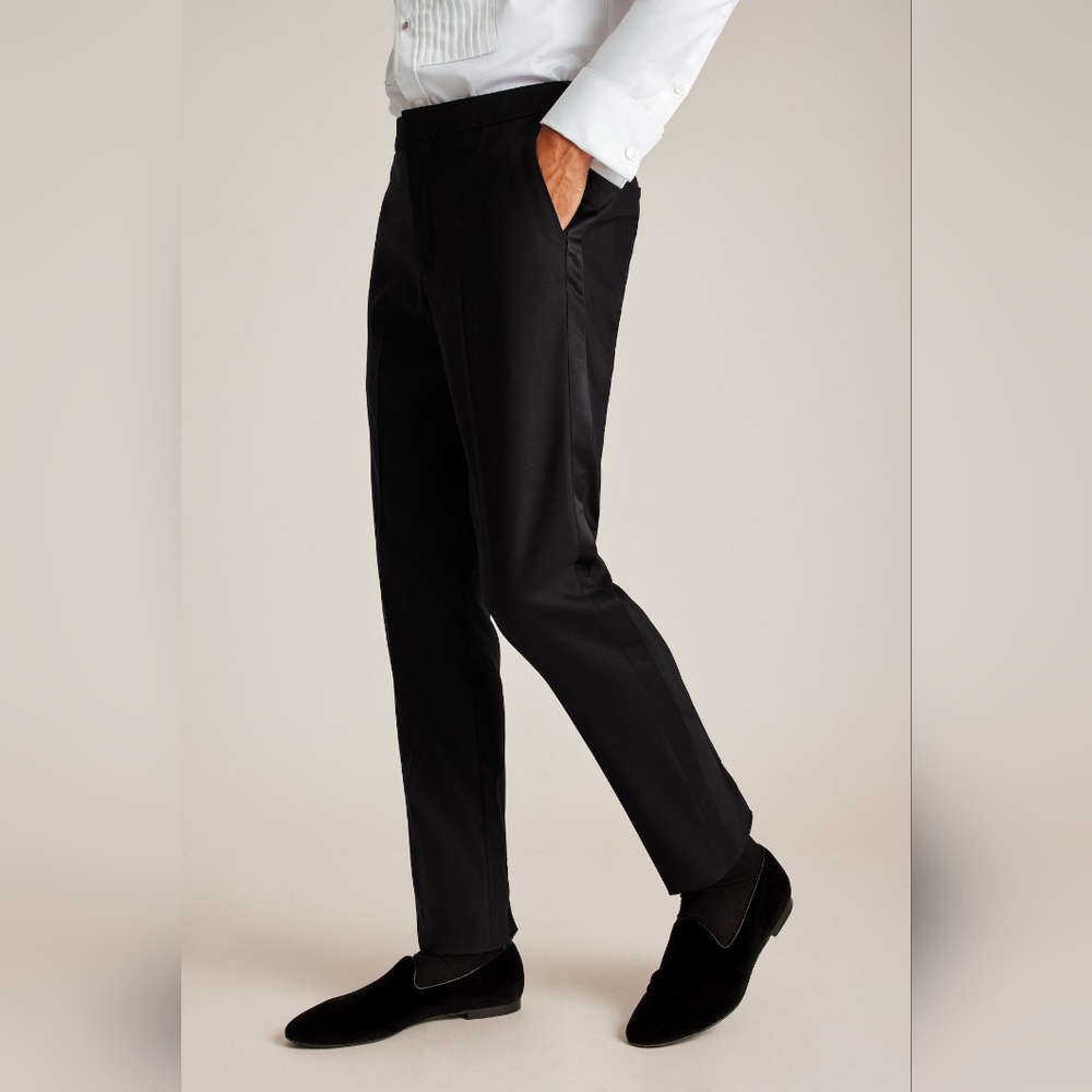 Bonobos Empire Stretch Italian Wool Tuxedo Pants Slim Fit